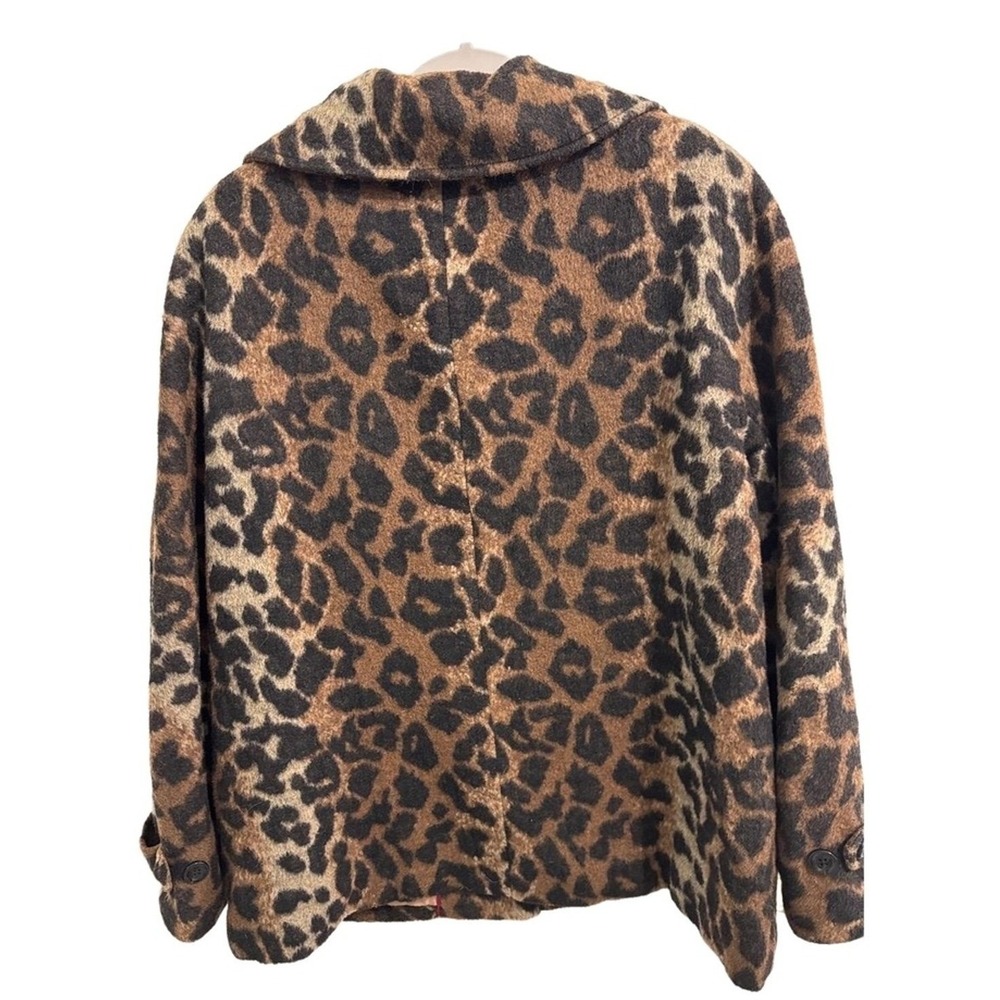 Jaclyn Smith Leopard Print Coat Women's XL – Retro Chic Statement Jacket - Picture 3 of 9